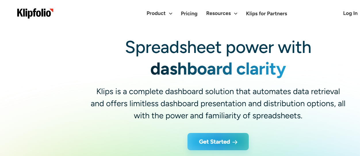 Pantalla de Klipfolio