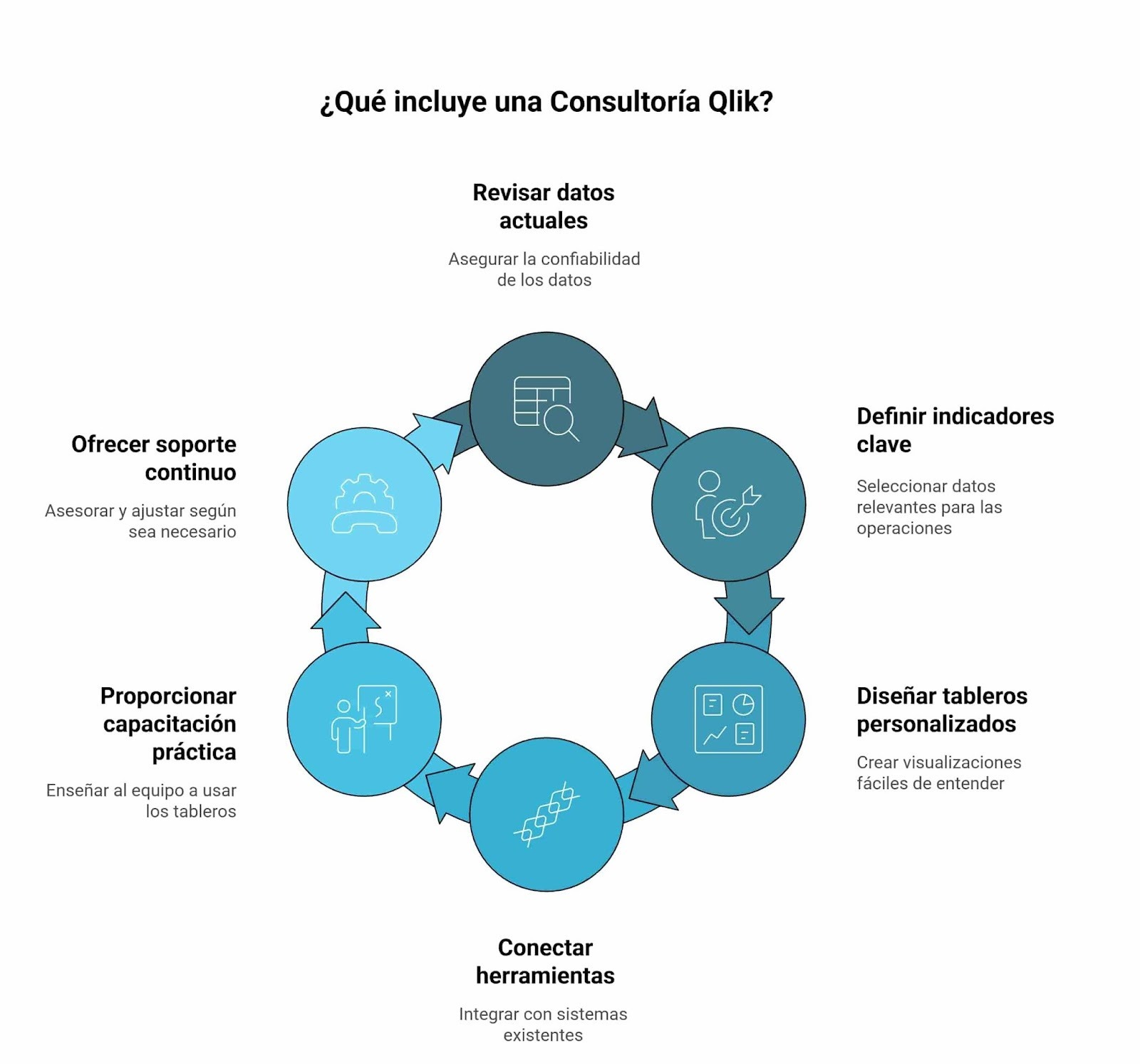 Elementos de una consultoría Qlik y dashboard personalizados